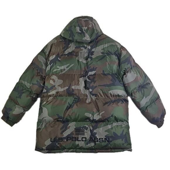 US Polo Assn ~Men's XL~ Camouflage Puffer Parka Hodie Thick Coat Have Winter. - Picture 3 of 16